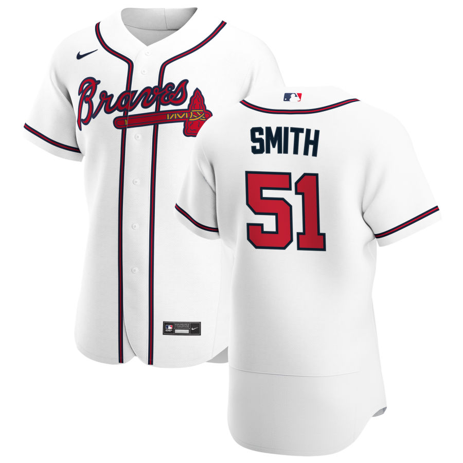 Atlanta Braves #51 Will Smith Men Nike White Home 2020 Authentic Player MLB Jersey->atlanta braves->MLB Jersey